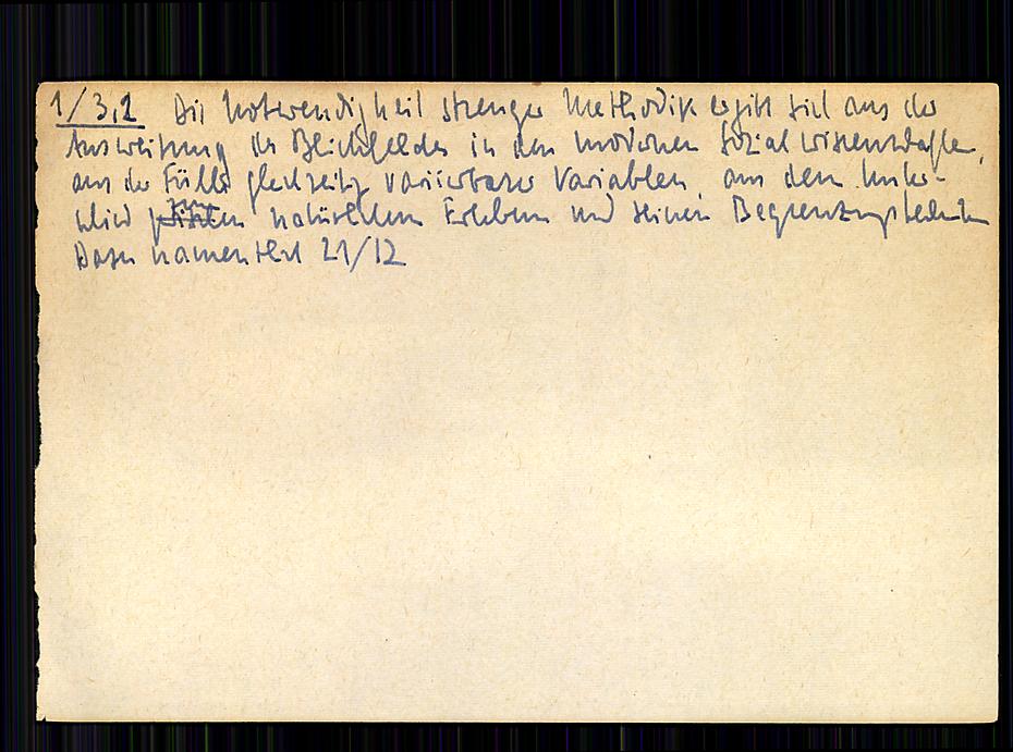 Image of one of Luhmann's zettel